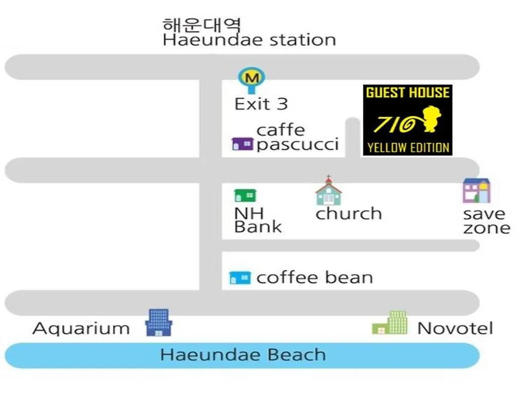 710 Guesthouse Yellow Busan Sydkorea